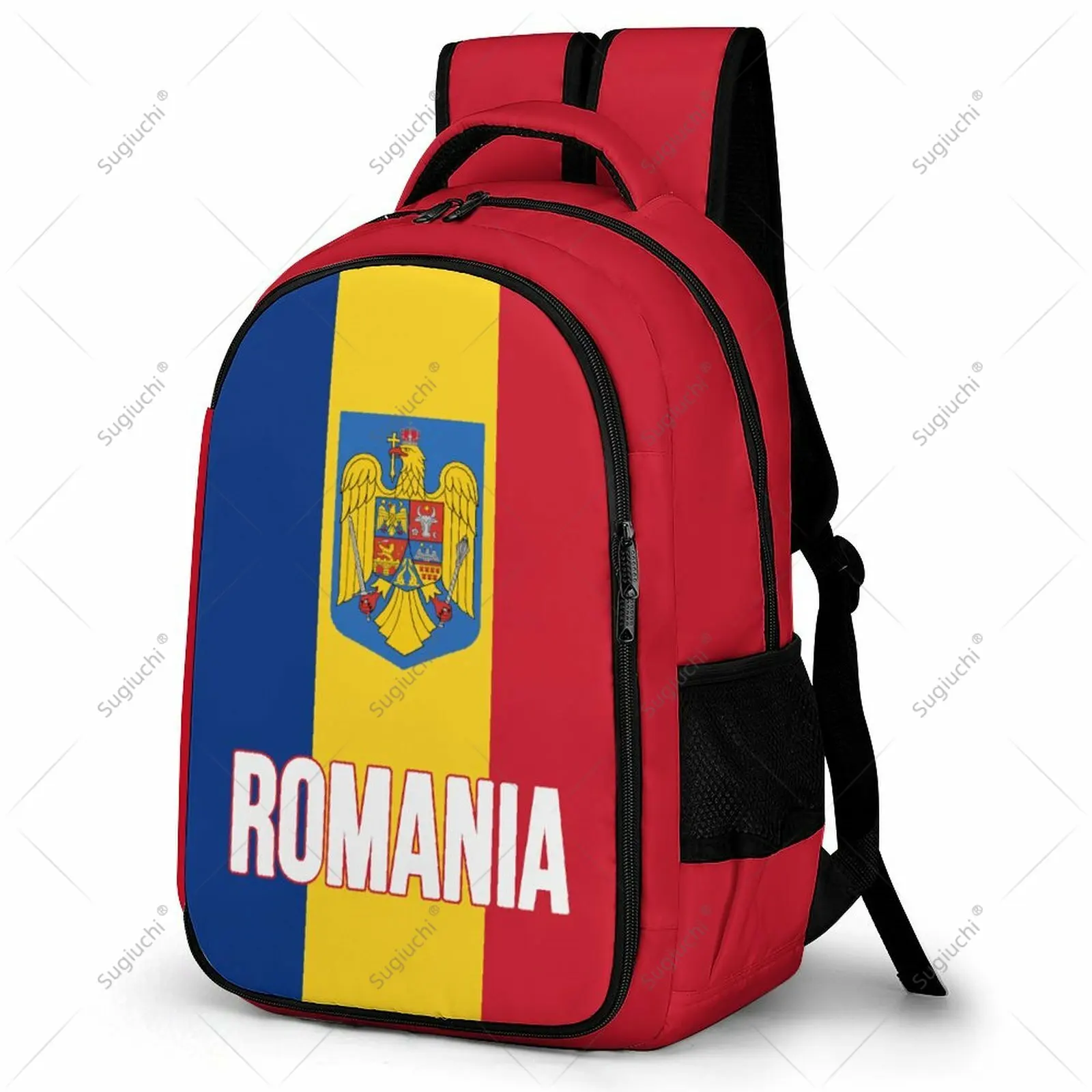 Backpack Romania Flag Student Schoolbag Smart Business Travel Leisure Backpack Laptop Back Pack Office Work Bag