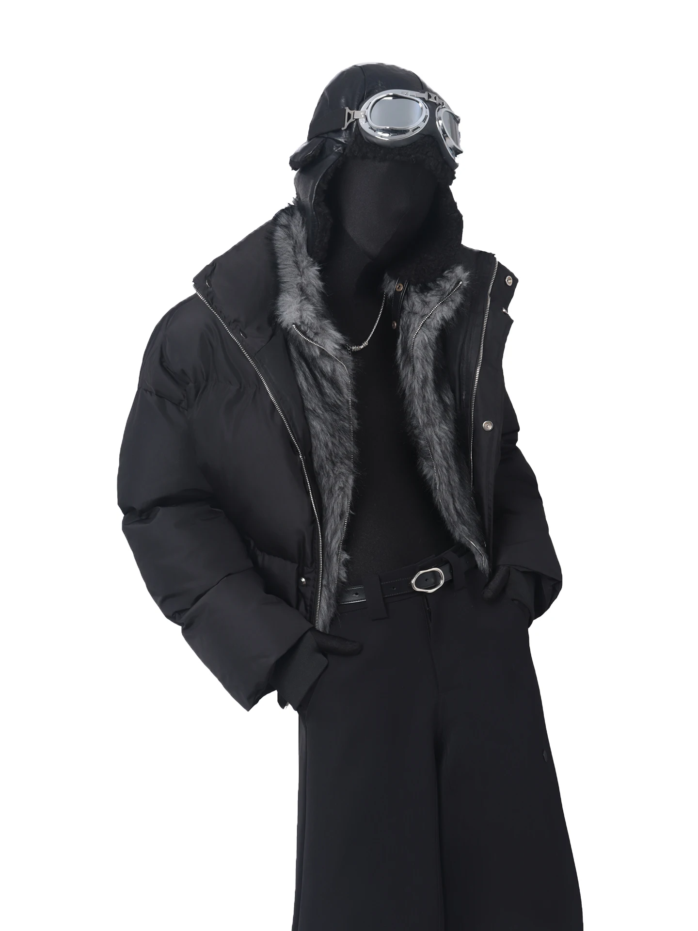 Fashion Faux Two-Piece Warm Parkas Men Women 2025 Winter New Thickened Warm Jacket Design Parkas Long Sleeve Handsome Chic Coats