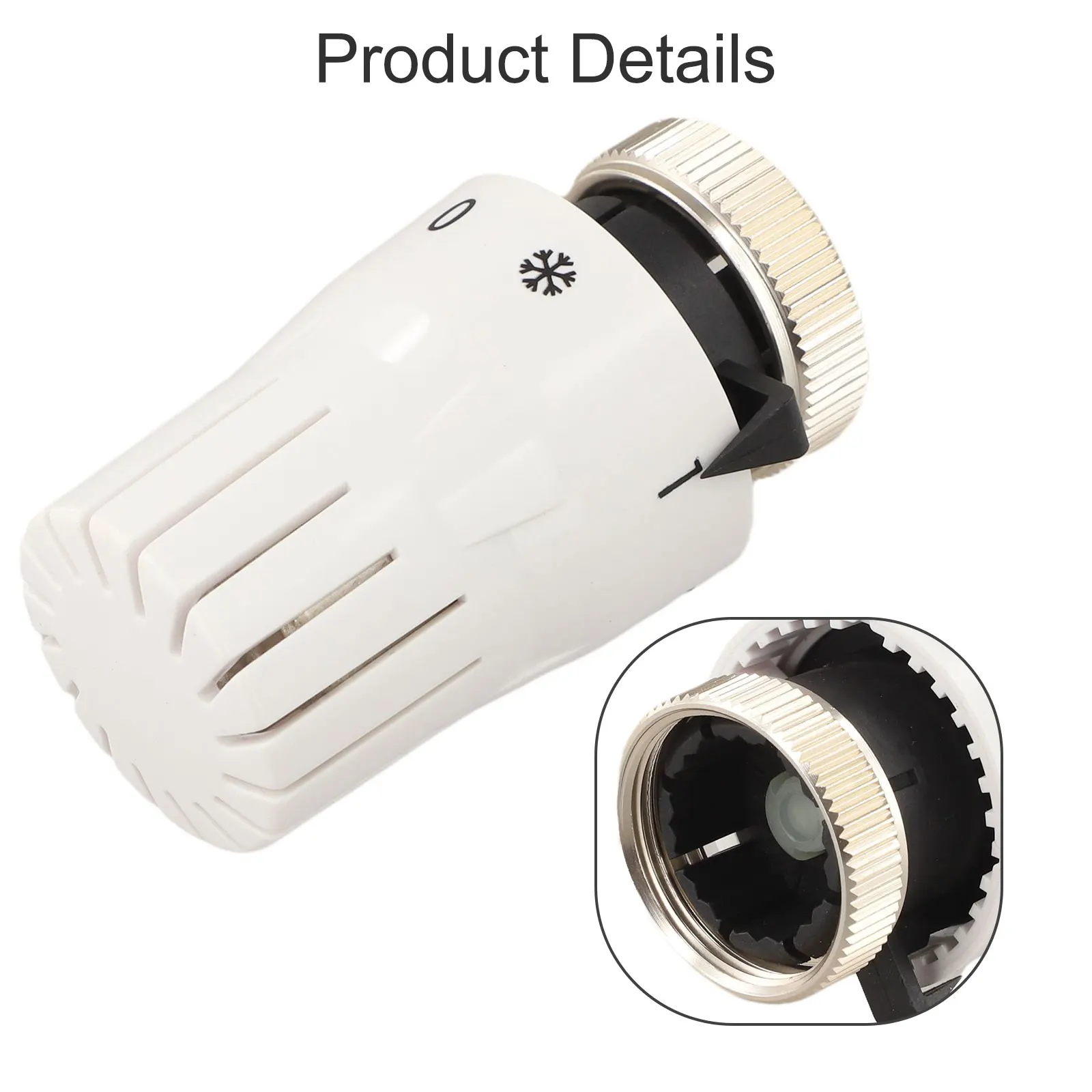 Heating Radiator Valve Thermostatic Head M30x1 5 with 5 Adjustable Temperature Levels and Anti Freeze For Protection