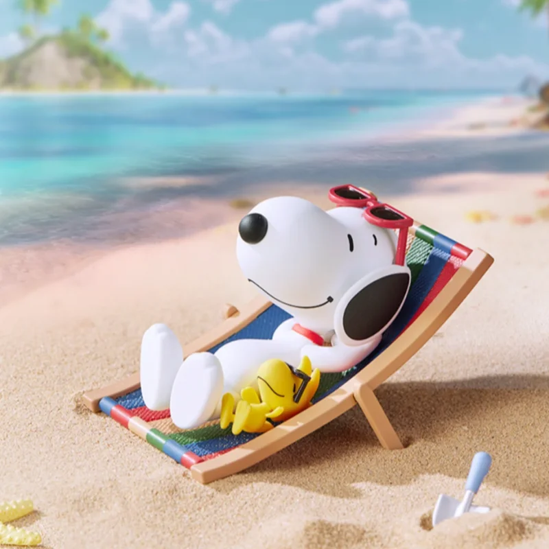 Original Peanuts Anime Blind Box Snoopy Travel Partner Series Kawaii Action Figure Desk Decor Ornament Toy Collectible kids Gift view 6