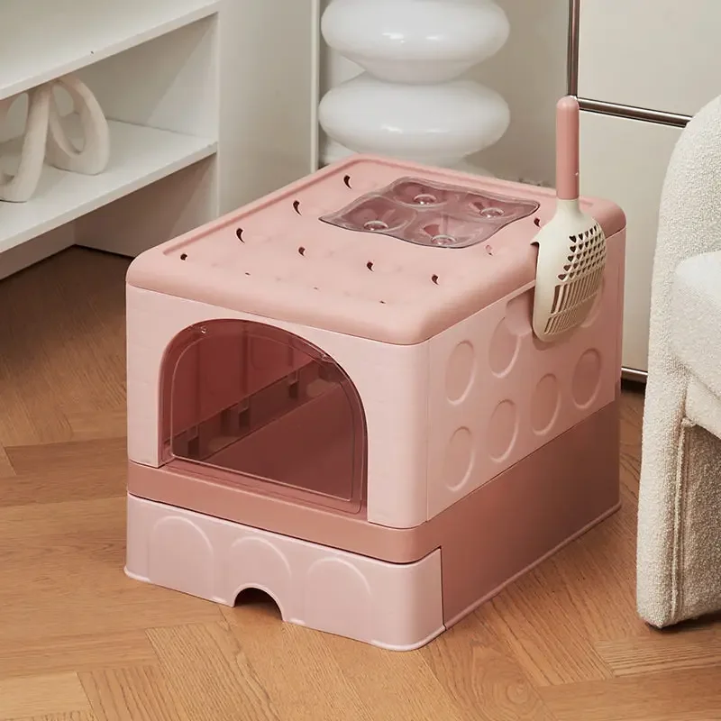 Stainless Steel Jewelry Sandbox Castle For Cats Litter Box Defecation Side Entrance Litter Box Arenero Gato Household Items