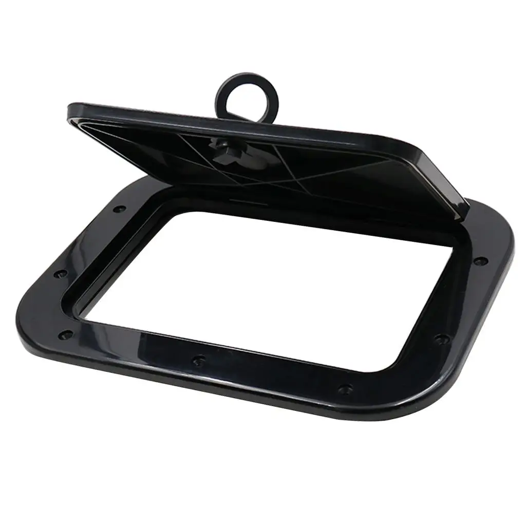

Marine Boat Kayak Canoe Deck Lid Cover W/ Pull for Boats, Black, 14. 11.02 Inch / 380 X 280mm