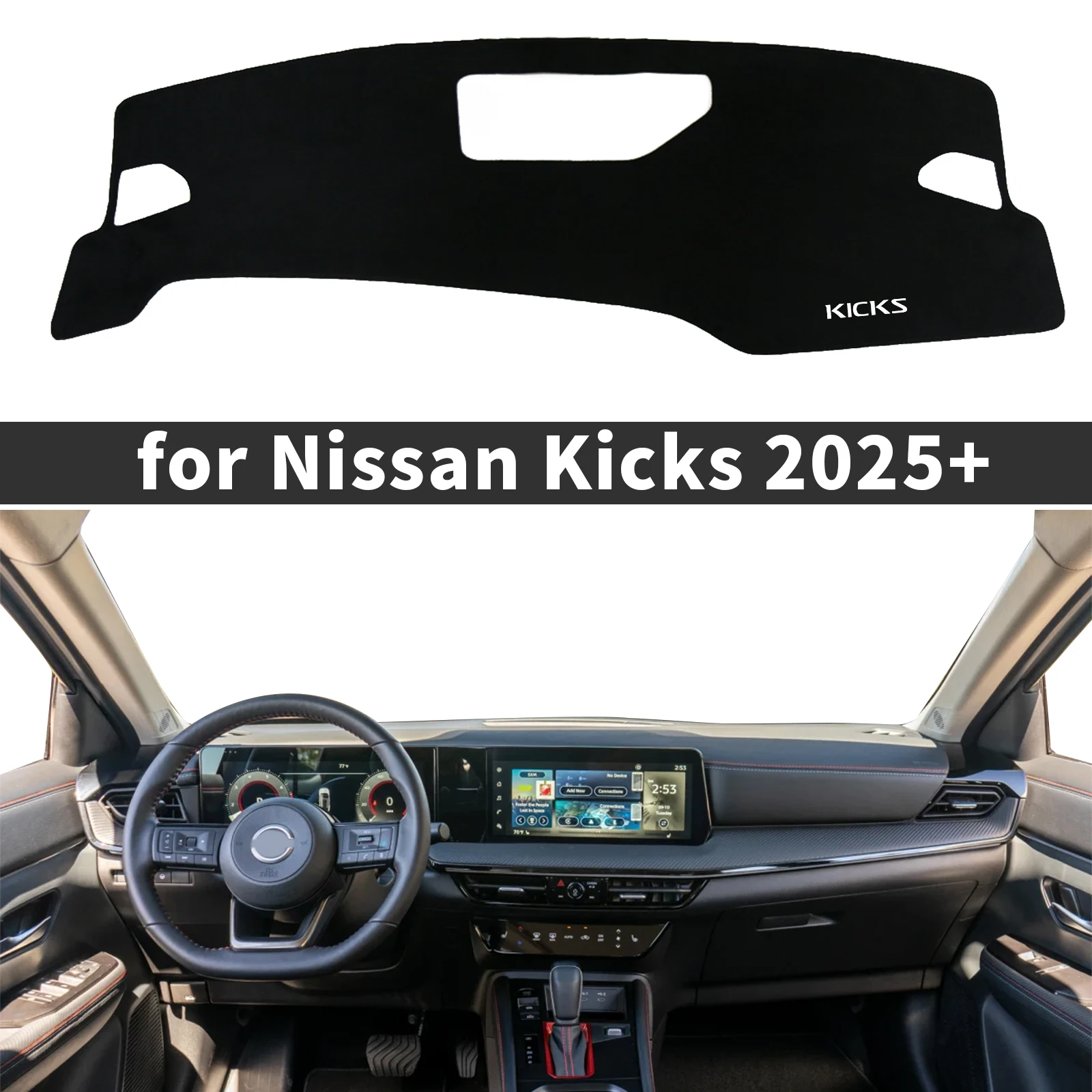 

fit for Nissan Kicks 2025 2026 Car Accessories Dashmat Protective Carpet Dashboard Cover Pad DashMat Sunshade