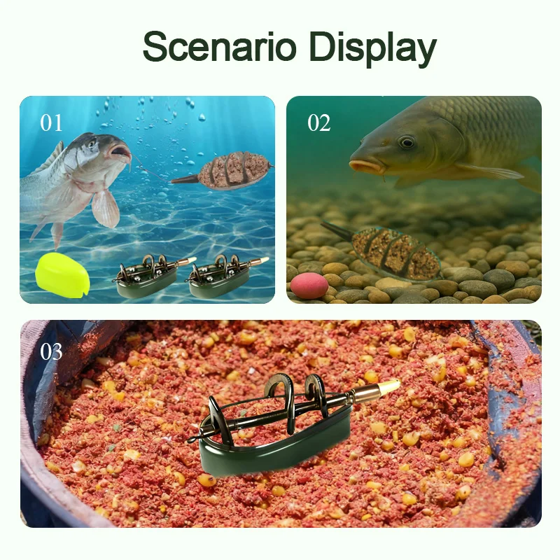 JSFUN 30 جرام 40 جرام 50 جرام 60 جرام 70 جرام 80 جرام 90 جرام 100 جرام الطعم قاذف الكارب المغذية طريقة صيد سمك الشبوط المغذية والعفن الكارب صيد السمك مجموعة