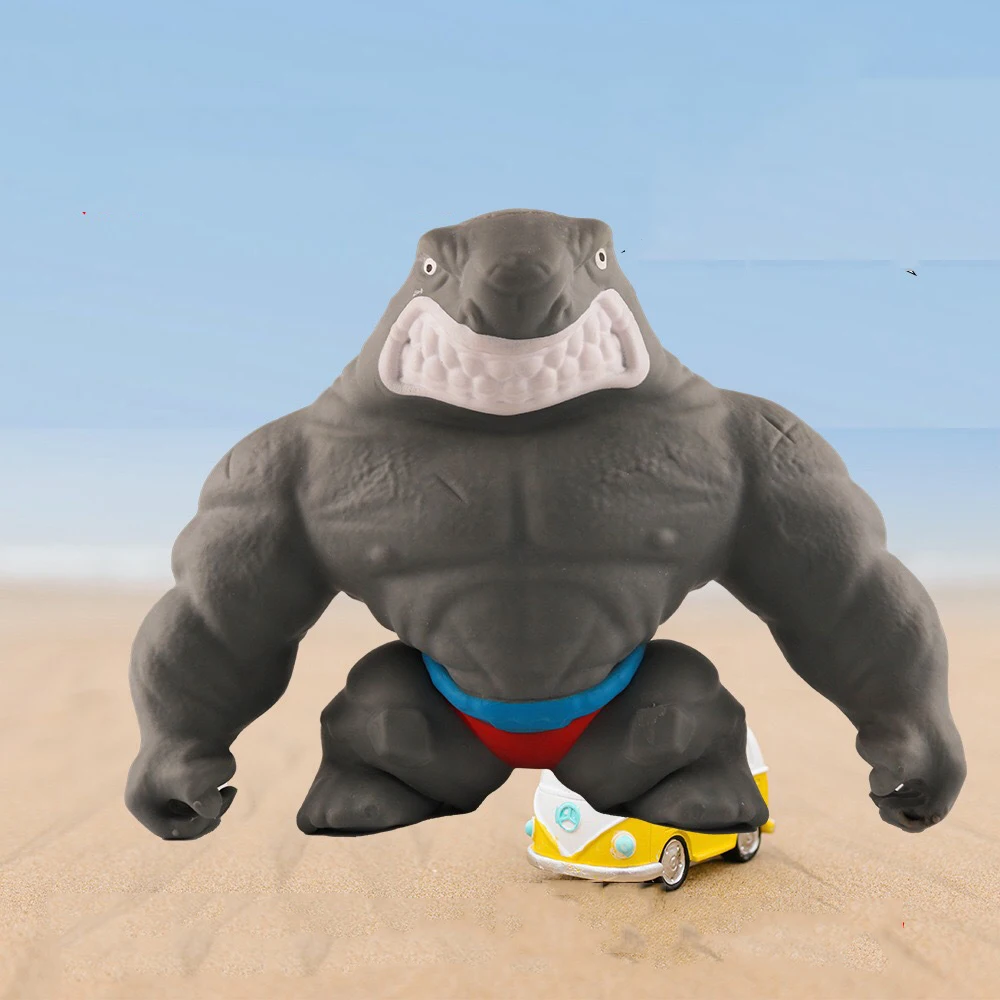 Giant Horror Shark Animal Tiger Gorilla Anti Stress Shaping Slow Rebound Adult Squeeze Pull Stress Relief Toys Birthday gift