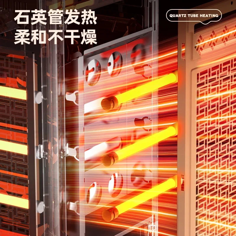 เครื่องทําความร้อนไฟฟ้าแบบพกพา 220V พร้อมระบบทําความร้อน 5 ด้านและเตาย่างบาร์บีคิว เหมาะสําหรับทําความร้อนและทําอาหารในร่มและกลางแจ้ง