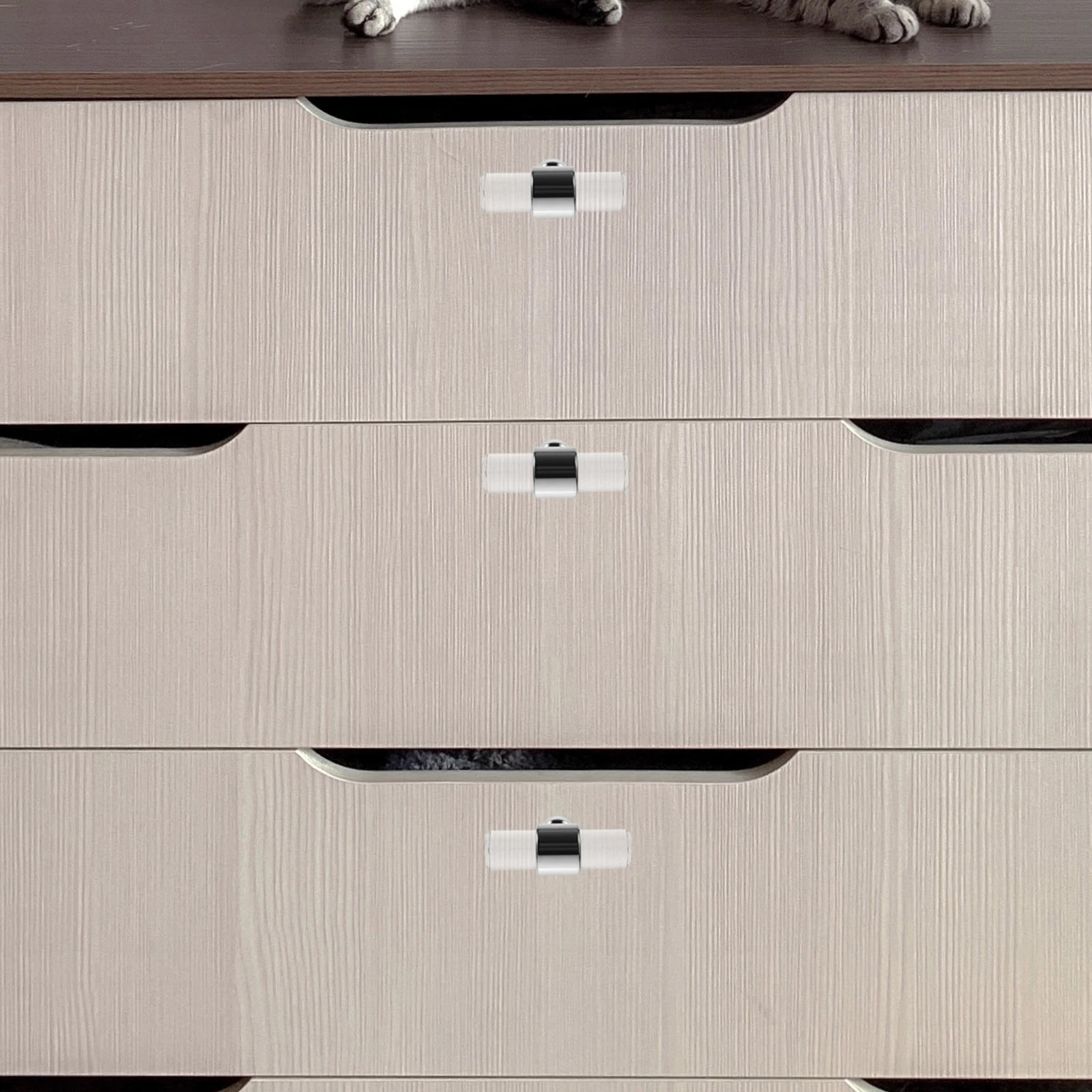 

T-Shaped Acrylic Cabinet Handles Clear Drawer Pulls Wardrobe Closet Furniture Door Knobs Household Knobs Furniture Handles