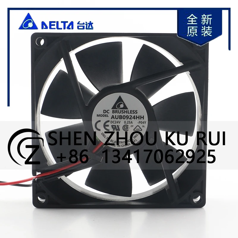 

Original Delta 5V 12V 48V DC24V 0.25A AC EC 9025 90X90X25MM 9CM Speed Converter Double Ball Bearing 2-wire AUB0924HH Cooling Fan