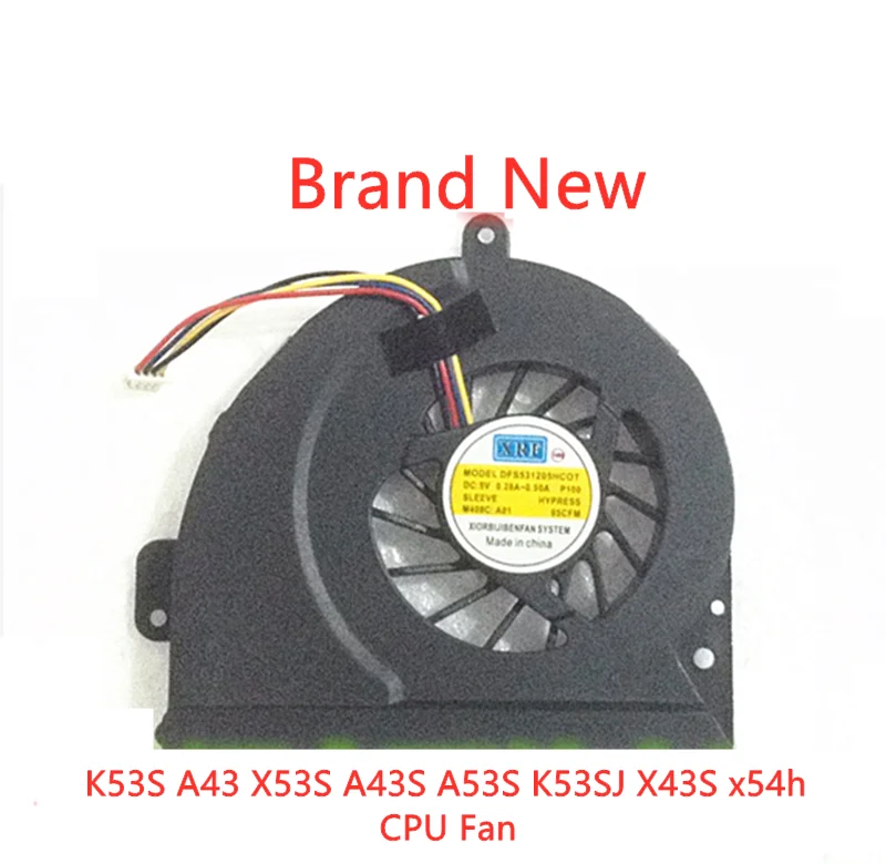 Brand New Original Laptop CPU Cooling Fan For ASUS K53S A43 X53S A43S A53S K53SJ X43S x54h