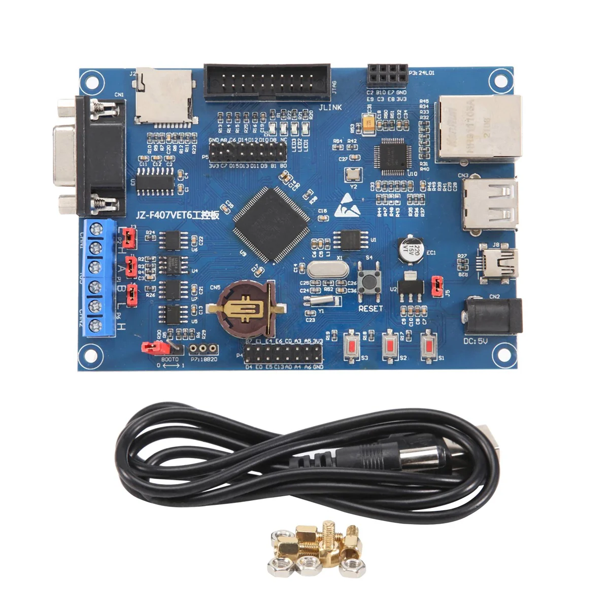 

1 компл., плата для разработки промышленного управления STM32F407VET6, обучение 485, двойной CAN Ethernet Интернет вещей STM32