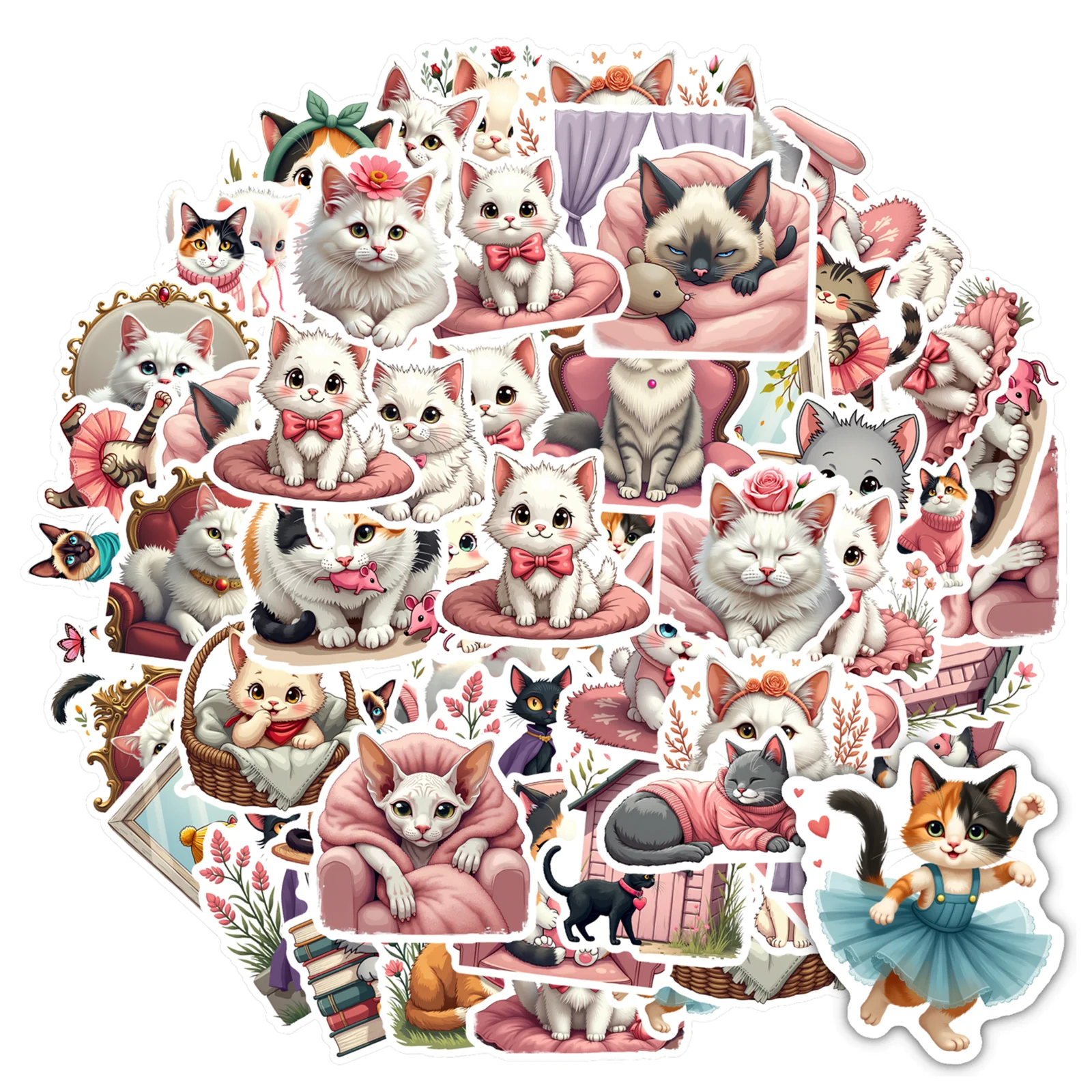 

35-100 шт. забавных милых наклеек с животными, иллюстративные стикеры с животными, наклейки для самостоятельного декорирования телефона, ноутбука, скрапбука, велосипеда