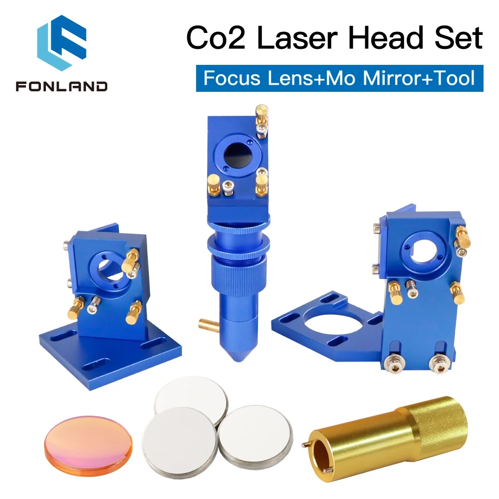 

Fonland K Series CO2 Laser Head Set D12/20 Laser Head Lens Dia.12/20mm Mo Mirror D20mm for K40 Laser Engraving Cutting Machine