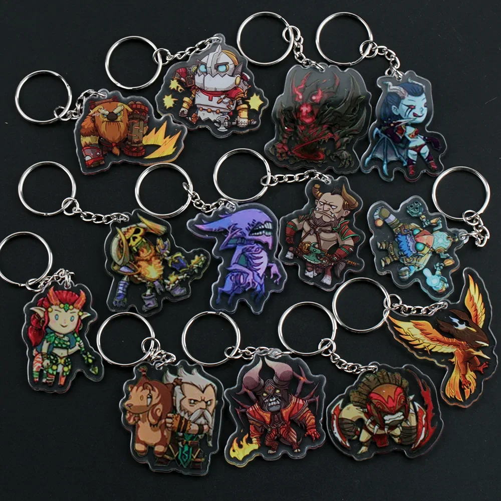 Double-Sided Acrylic Dota2 Hero Keychain Backpack Pendant Anime Game Accessories New Model Jewelry Fashion from Mainland China