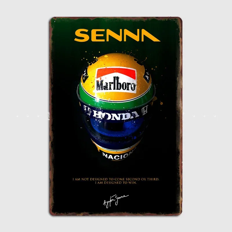 Senna Quote Minimalist Metal Garage Decoration Living Room Cinema Living Room Custom Tin Sign Poster Home Decor