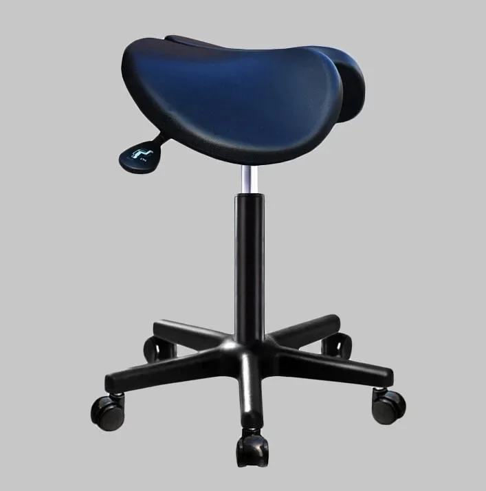 Ergonomic Hydraulic Saddle Stool, Office Wheel Doctor Chair, Rolling Adjustable Height, Clinic Dentist Spa Chair