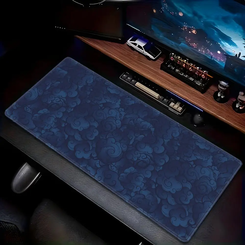 

Japanese Clouds Mouse Pad Kawaii Black Desk Mat Office Carpet Large Gaming Mousepad Non-Slip Rubber HYBXAXC Computer Accessories