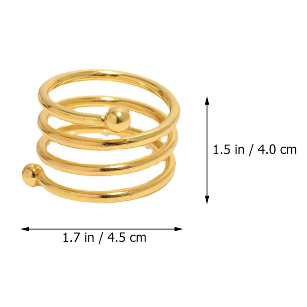 

24pcs Napkin Rings Spiral Metal Napkin Holders Golden Buckles for Wedding Home Restaurant Tableware Accessories