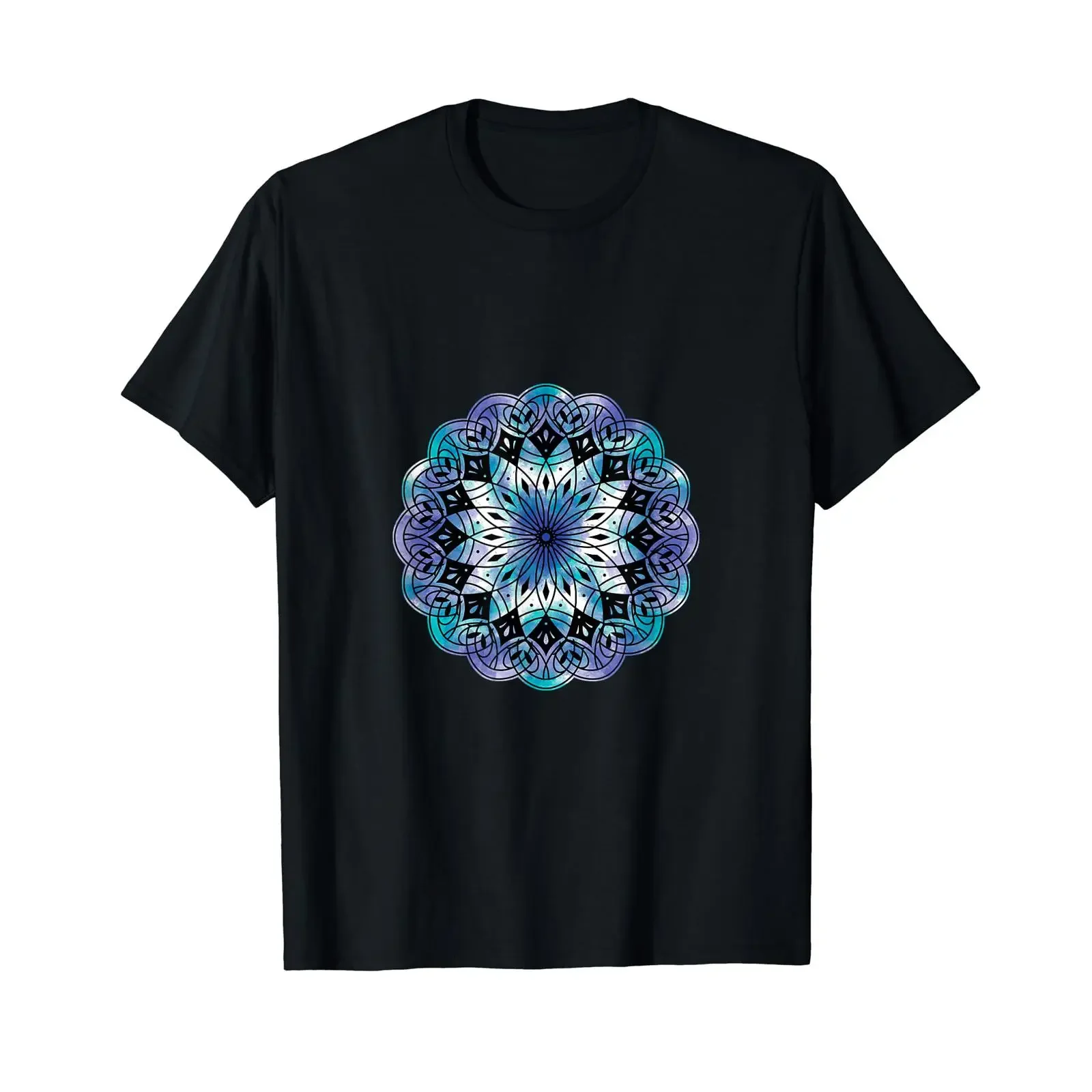 Sacred Geometry Mandala T Shirt vintage Washed homme streetwear Stretched Versatile Slightly Comfortable graphic Unisex Casual