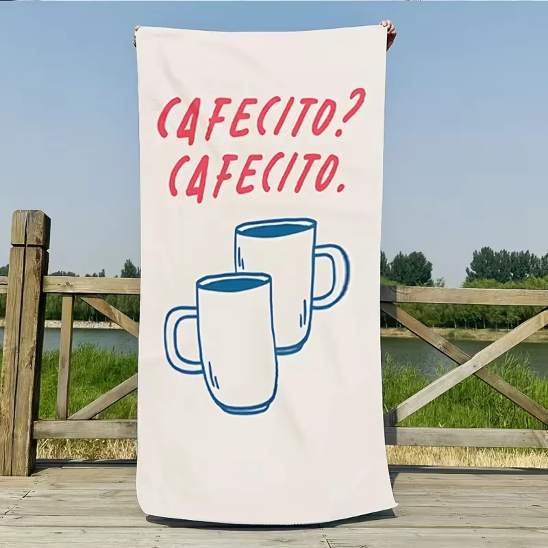 Spicy Margs Margarita Beach Towel Cute Summer Cocktail Print Quick Dry Sandproof Absorbent Towel for Beach Travel Vacation