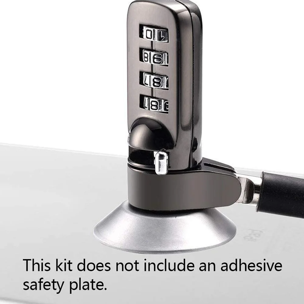 Blokada zabezpieczająca przed kradzieżą laptopa z blokadą kablową 4 cyfrowe hasło z samoprzylepną płytą zabezpieczającą