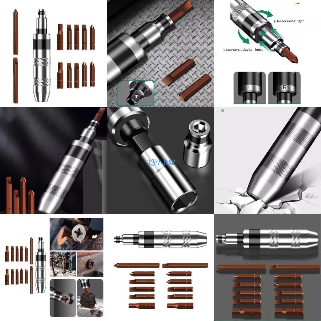 

E15A Screwdriver Set for Loosening Bolt Crackers Removers Hard Steel Rusted Broken NutBreakers Extractor