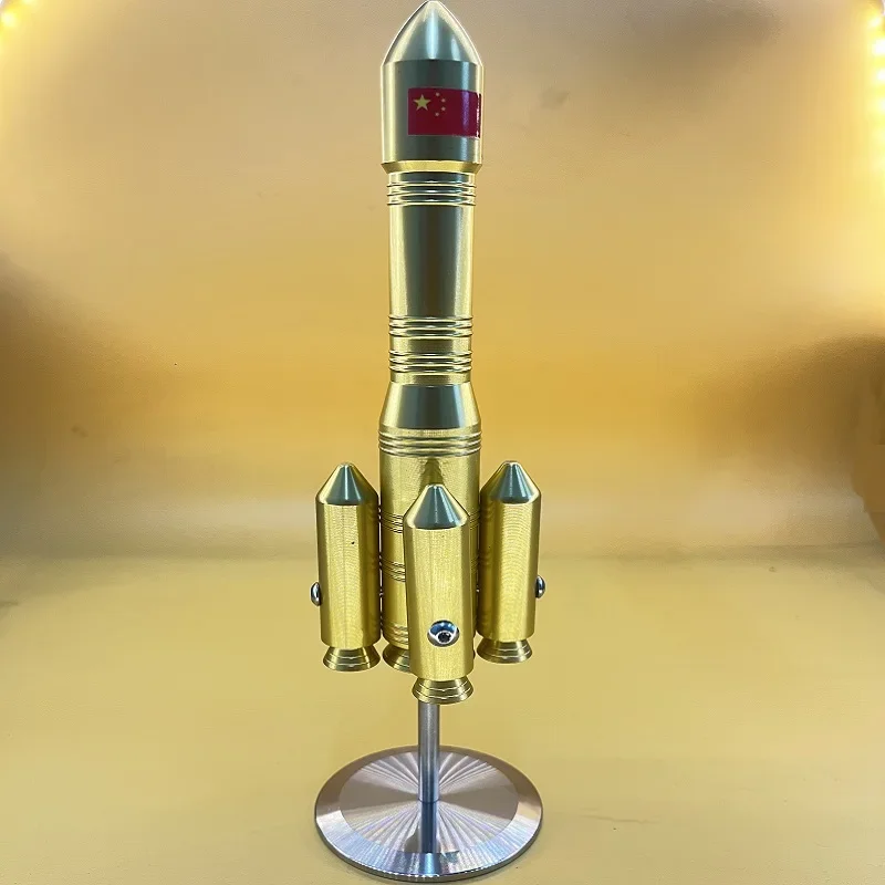 

Long March 9 alloy rocket model, collectible souvenirs, metal aerospace ornaments, fish tank landscaping