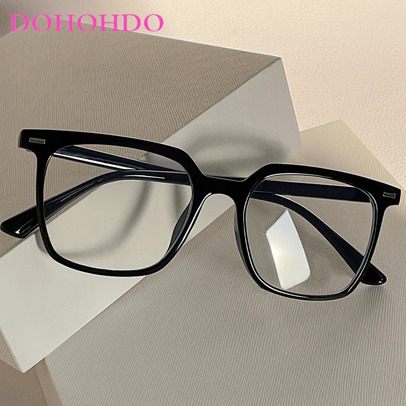 

DOHOHDO New Blue Light Square Women Eyeglasses Men Anti Radiation Glasses Retro Trend Male Spectacle Frame Eyewear Glasses UV400