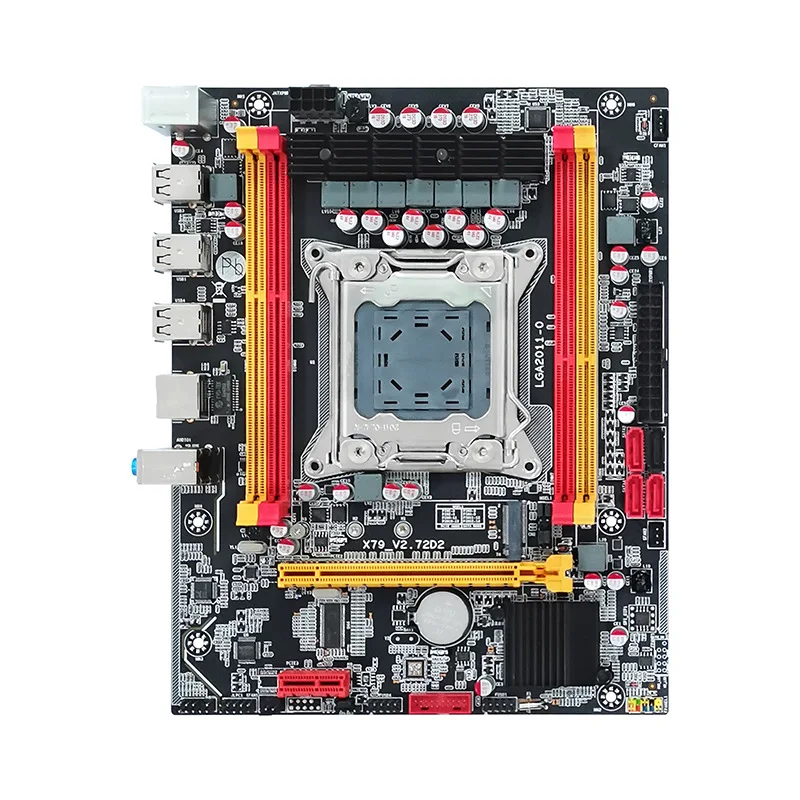 Original X79 Chip Desktop Computer Main Board, Pin com M.2, Memória DDR3, 2670, 2680V1V2, 64GB, Dual Channel, Novo, 2011