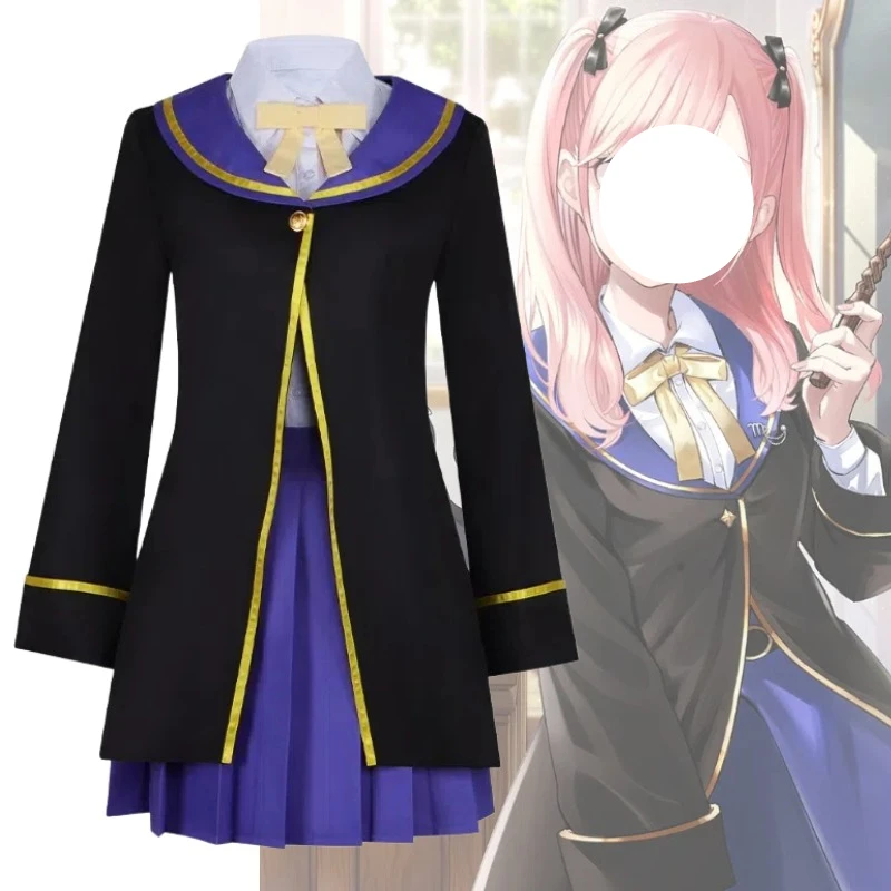 

Anime The Classroom of a Black Cat and a Wizard Cosplay Costume Magician Cos Witch Role Play Outfit for Women Halloween Party