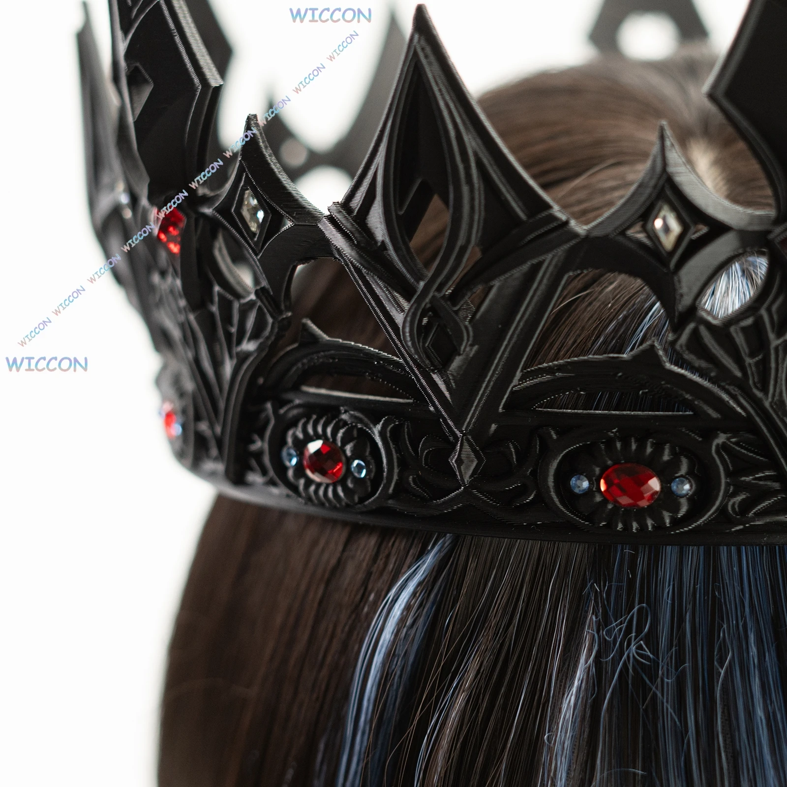 Xavier تأثيري الدعامة الحب والمساحة العميقة Moonfall Lightbringer تاج زوجين تيارا ملك الظلام تاج الرجال النساء الملحقات #6