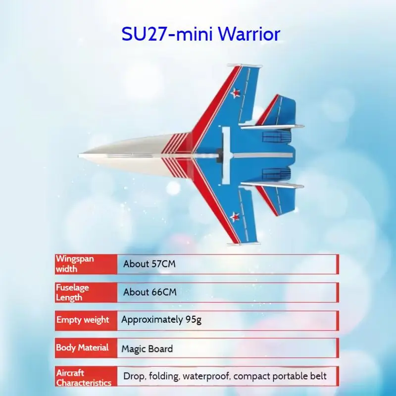 Su27mini Board Rc Model Airplane Remote Control Fixed Wing Mini Small Su27 Crash Resistant Magic Board Glider Children\'S Toy