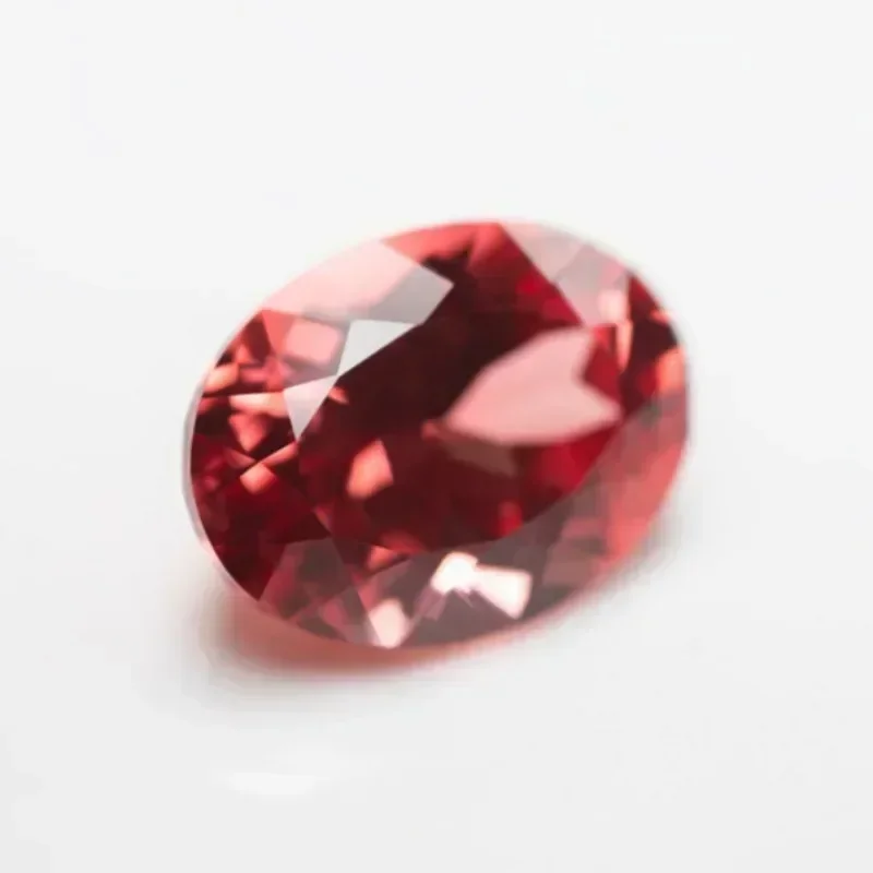 Oval Cut Fire Lotus Color Lab Grown Padparadscha Charm Gemstone for Diy Jewelry Making Necklace Rings Selectable Certificate