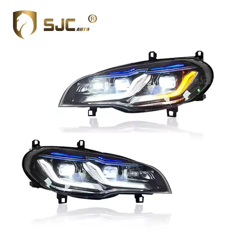 

Hot Selling Auto Parts for BMW X5 E70 LED Headlights 2007-2013 X5 New Upgraded Blue Eyebrow LED Headlights