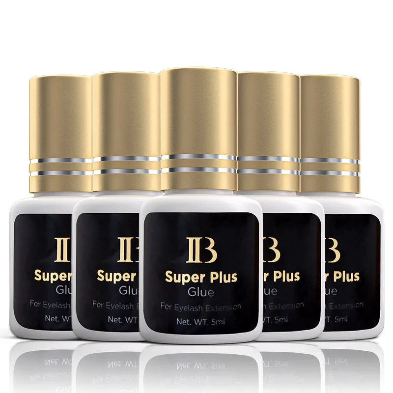 

10 Bottles IBeauty Super Plus Glue Eyelash Extension 5ml Black Cola Gold Cap Korea 1-2S Fast Dry Makeup Tools Supplies Health
