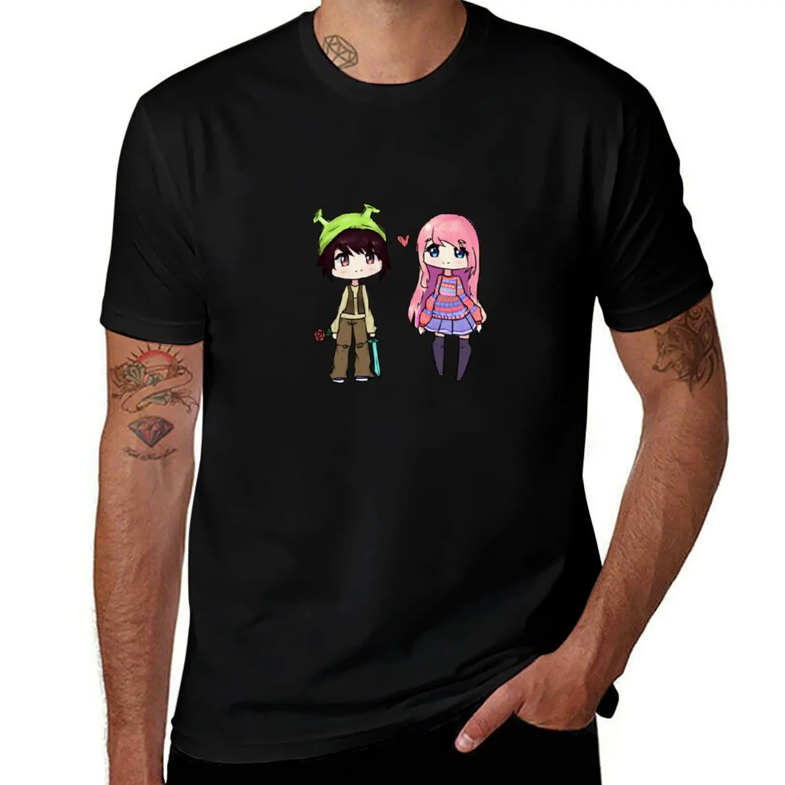 ldshadowlady T-Shirt Simple Casual Short Sleeve Cotton T-Shirt