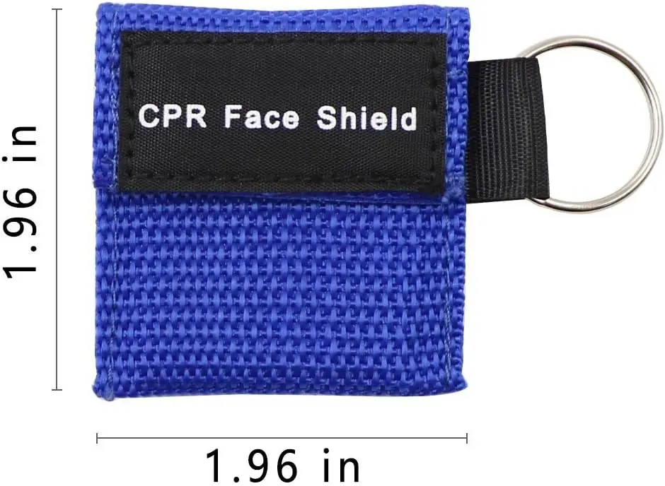 CPR Face Shield Mask Keychain Keying Emergency Kit CPR Face Shields Pocket Mask for First Aid or CPR