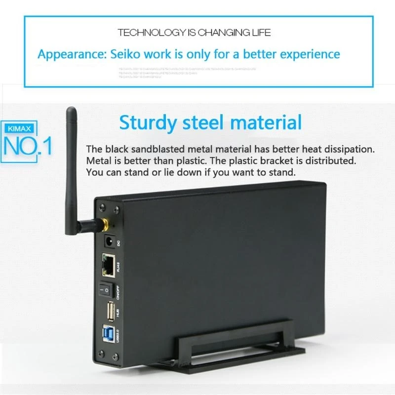 G6DC Blueendless Hard Drive HDD Enclosure External USB3.0 Streaming Server 3.5