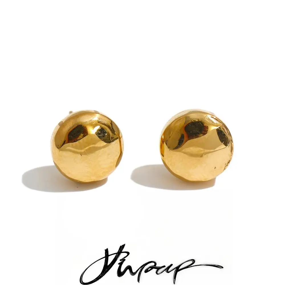 Yhpup 8*8mm runde kleine Ohrstecker aus Edelstahl für alle Gelegenheiten, vielseitiger, minimalistischer, lässiger Damenschmuck für den Alltag