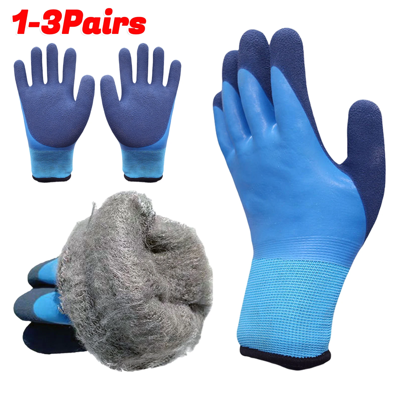 

Coldproof Full Finger Gloves Waterproof Winter Padded Rubber Gardening Gloves Thicken Labor Protection Safety Work Gloves