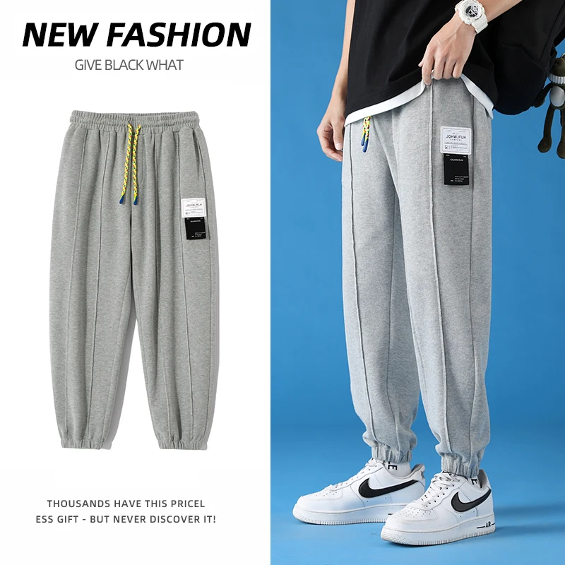 

Loose Straight Leg Men's Sports Pants Spring Summer Baskeall orts Trendy Casual Trousers Korean Sle Youthful Energy