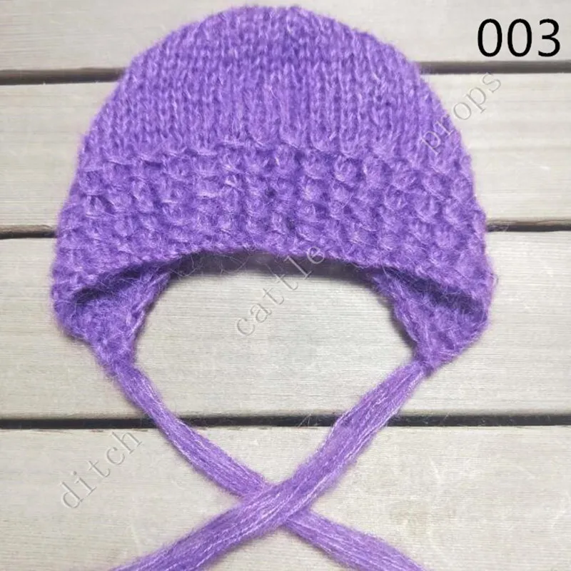 

Handcraft Baby Hand Knit Mohair Bonnet Baby Photography Props on Baby Shower Gift