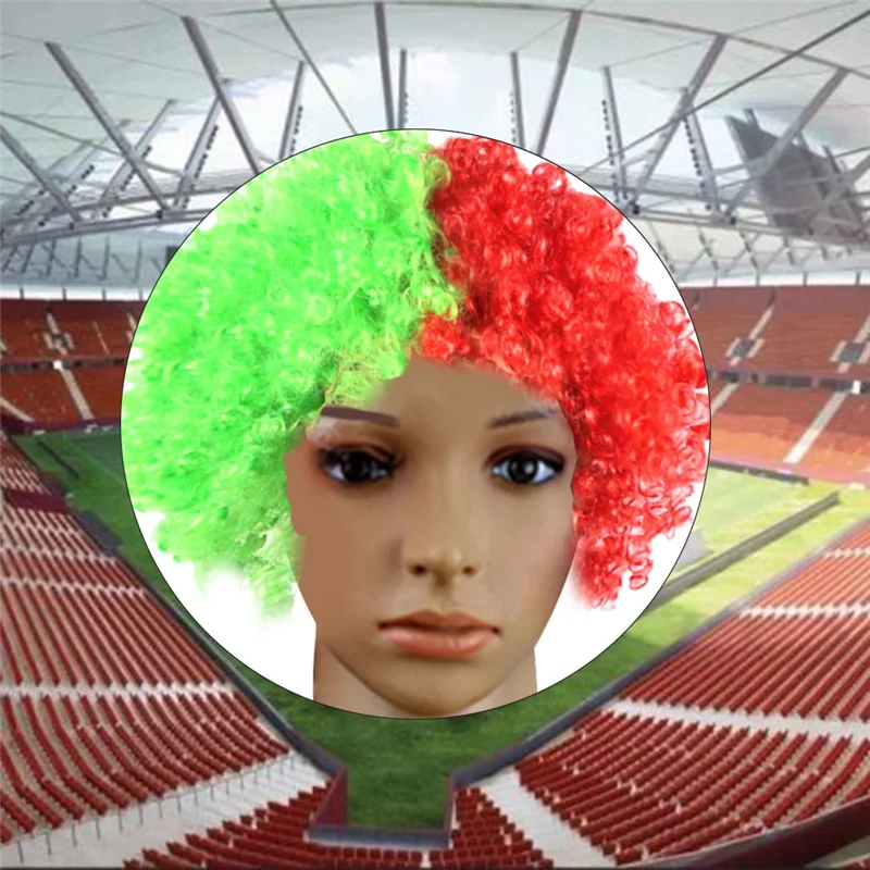 

Универсальная футбольная кепка для мужчин и женщин, парик, дышащая мягкая шапка для уличного турнира, вентилятор, европейские чашки, игры