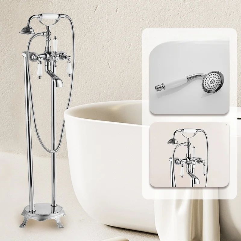 الذهب الهاتف نمط صنبور حوض استحمام النحاس الطابق الدائمة خلاط حوض الاستحمام الكروم حوض استحمام صنبور خلاط حوض الاستحمام حوض صنبور المياه