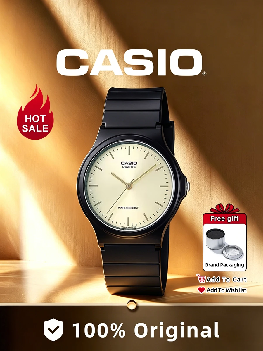 

Casio Men Watch Business Simple Unisex Quartz Watch Resin Strap 30M Water Resistant Male Watches