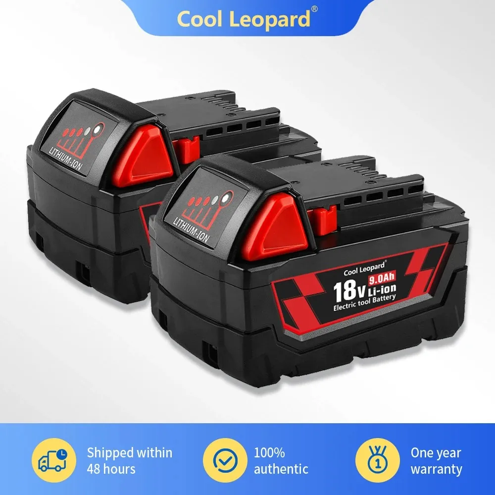 

18V 9.0Ah Battery For Milwaukee M18 XC Replacement 48-11-1860 48-11-1850 48-11-1840 48-11-1820 Rechargeable LithiumBatteries