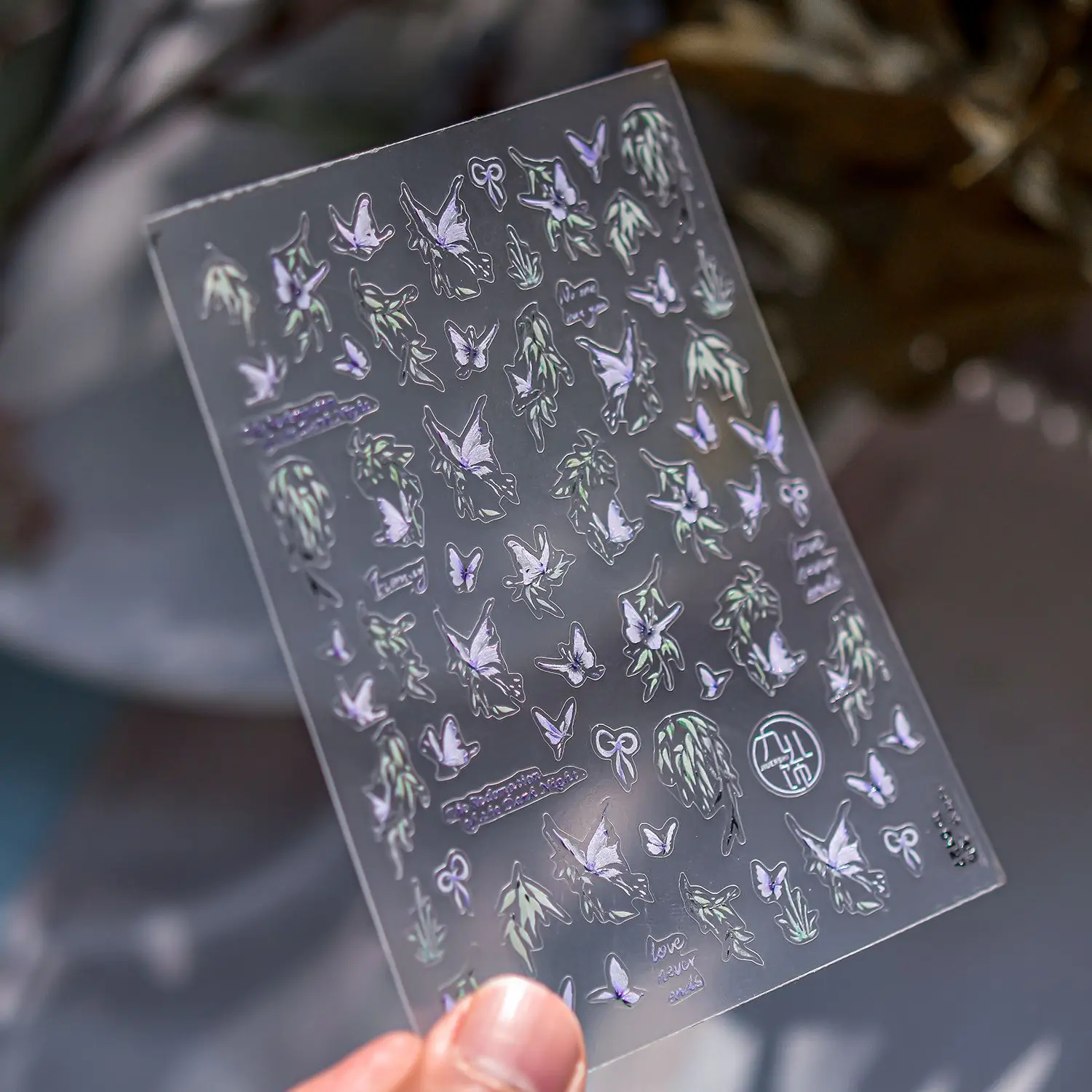 Klassische 5D-Nagelkunst-Aufkleber im Palast-Stil, Retro-Schmuck, Schneeflocken-Quadrat, glänzender Edelstein, selbstklebend, luxuriös, für Damen, Nagelaufkleber – Detail 8