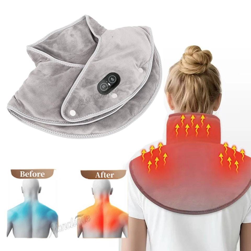 

Electric Heating Shoulder Neck Pad USB Heated Back Wrap 3 Gear Thermal Compress Shawl Neck Back Fast Heated Pad Back Relax Brace