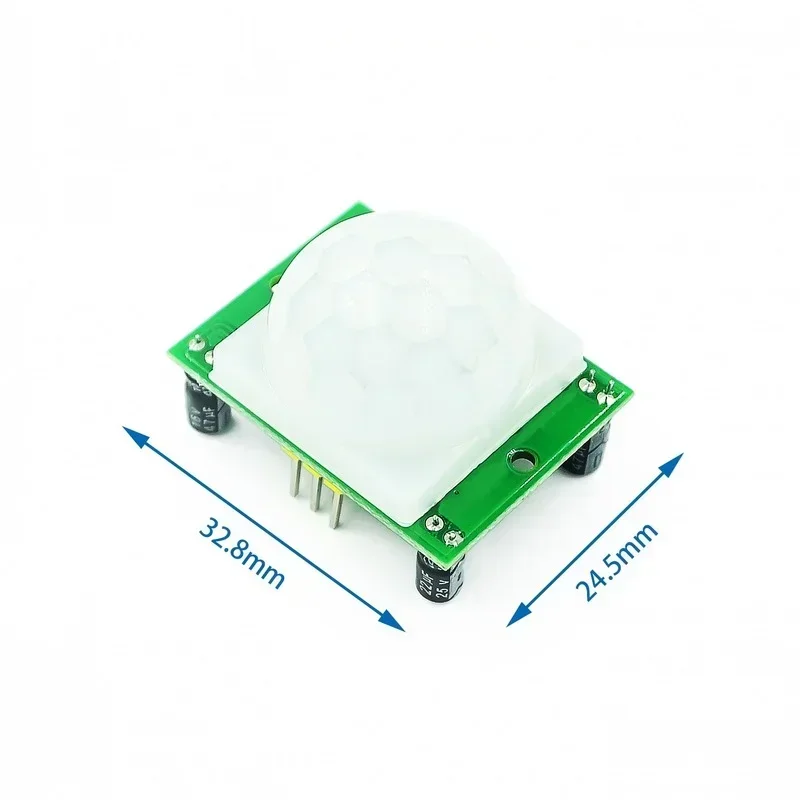 Ajustar módulo detector de sensor de movimento PIR infravermelho piroelétrico IR para kits Arduino e Raspberry Pi + estojo
