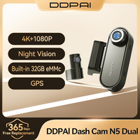 DDPAI 4K Dash Cam N5 Dual Front and Rear 4K Ultra HD Resolution AI Dash Camera NightVIS ADAS GPS Auto record