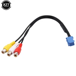 NEW 1pcs For Car RCA Adapter VTR Cable For Toyota 6 Pin Blue AV Port connector for NSZT-W62G NSCT-D62D(N161)